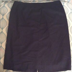 Brooks Brothers Navy Blue Skirt Light Stripe Sz 12